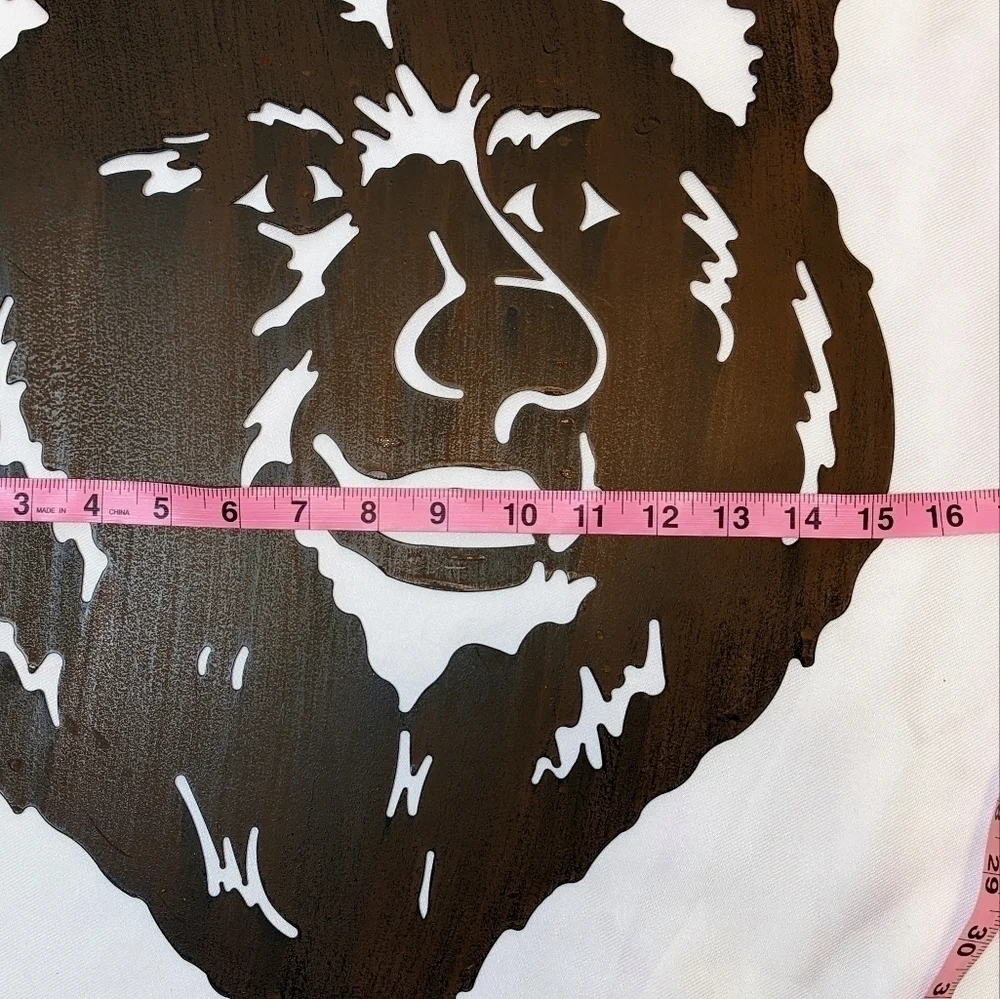Bear Metal Cutout Wall Decor